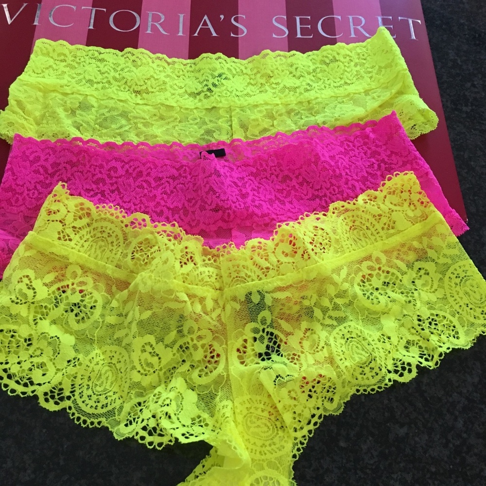 3 Victoria’s Secret LACIE Cheeky Panties -S